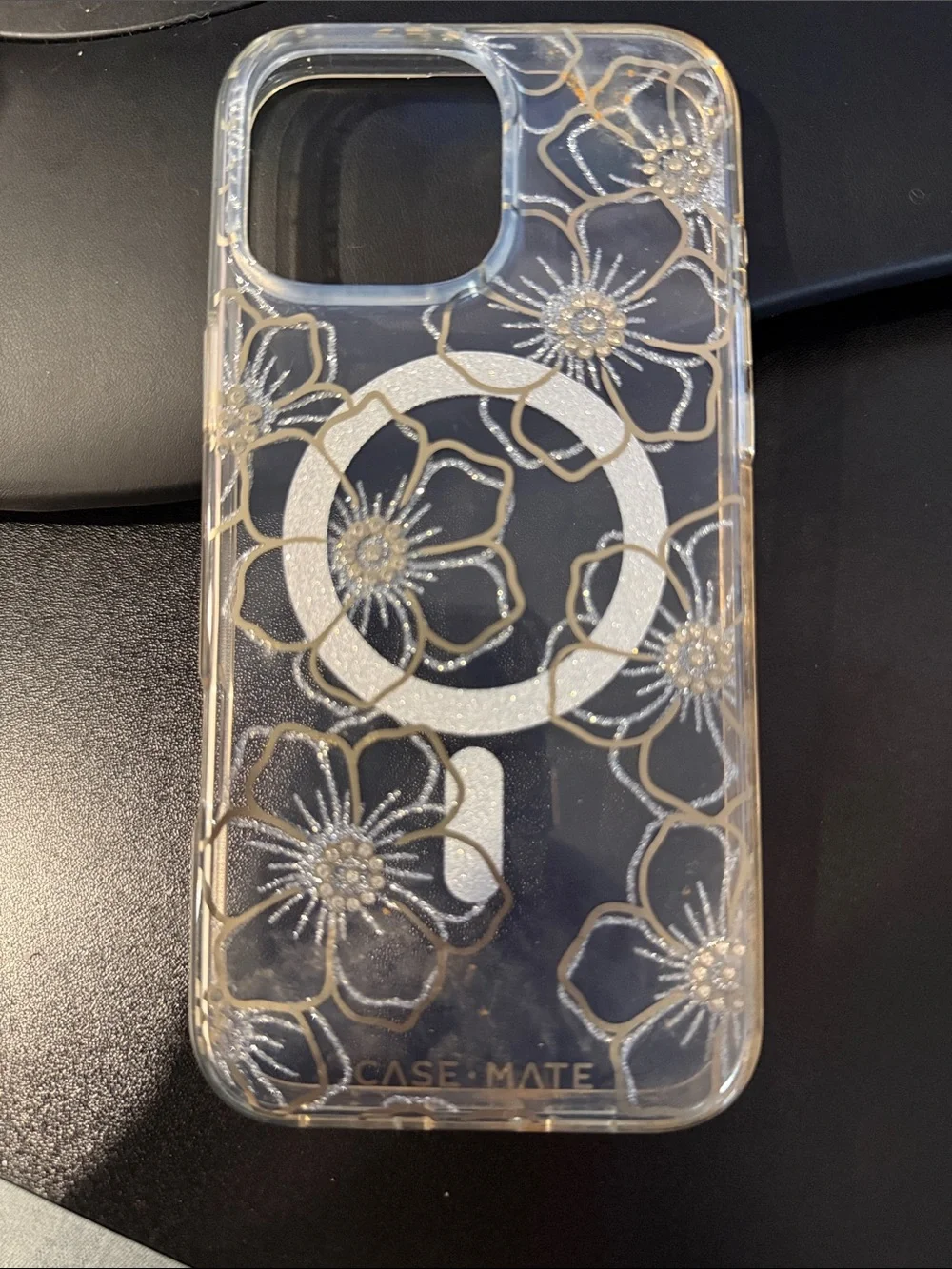 case-mate Clear Floral iPhone Case with Gold Floral Accents